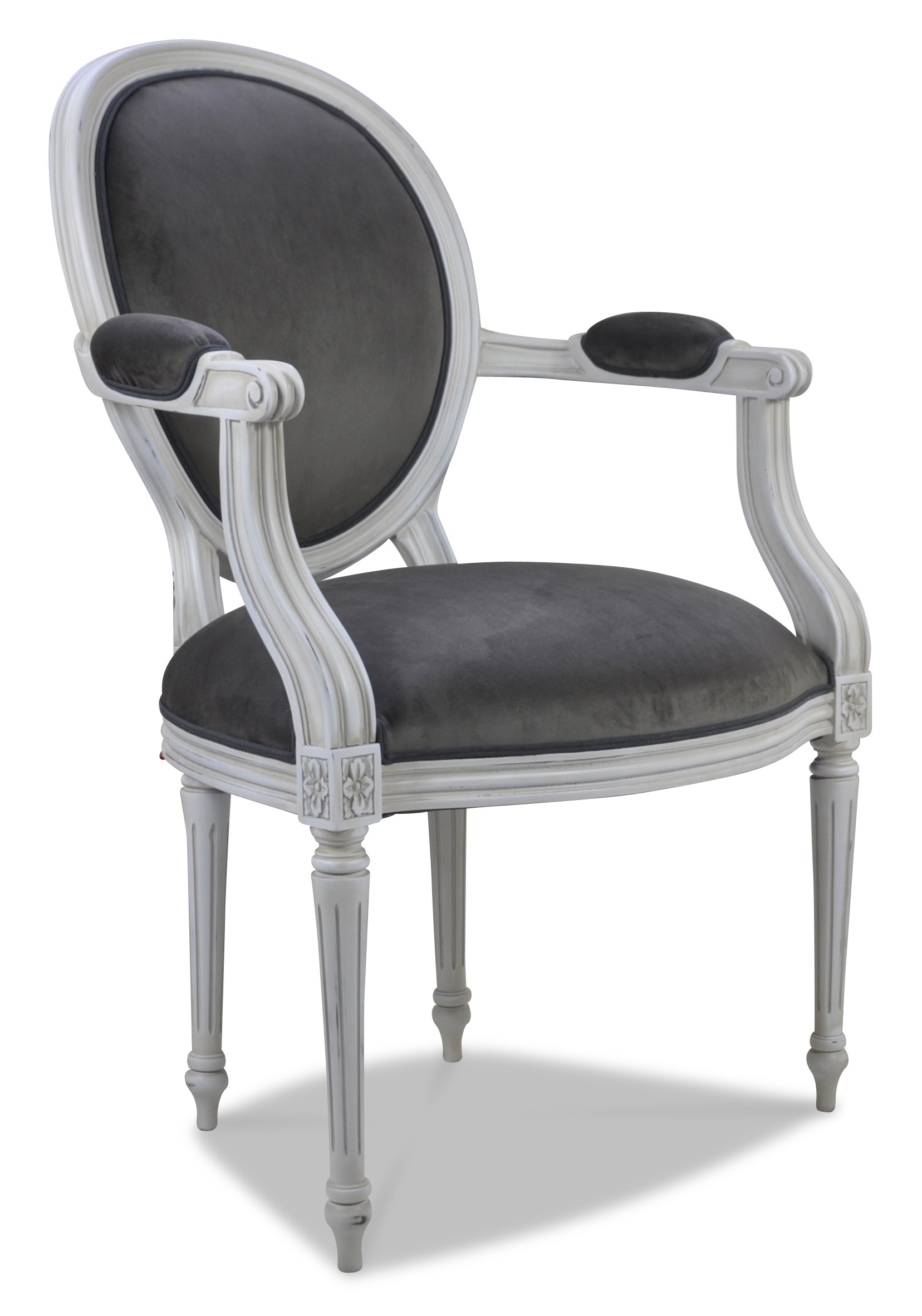 FAUTEUIL LAURENCE laque blanc excellence tissu brunei 4